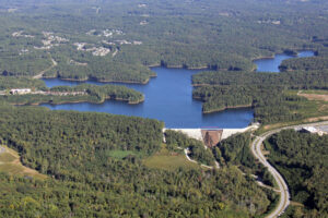 Aerial photo of the HLC Reservoir