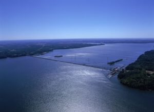 Aerial photo of Pickwick Dam