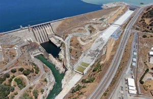 Aerial photo of Folsom Spillway