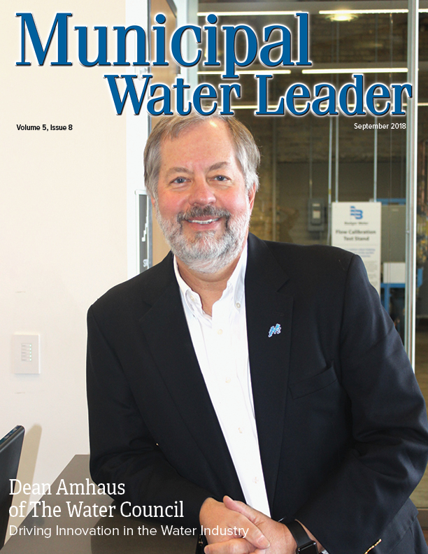 Cover of Municipal Water Leader September 2018. Volume 4 Issue 8.